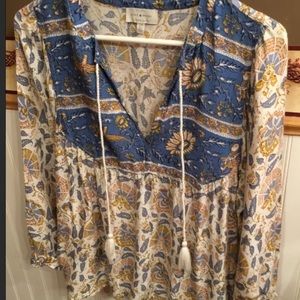 Lucky Brand Tasseled top size M